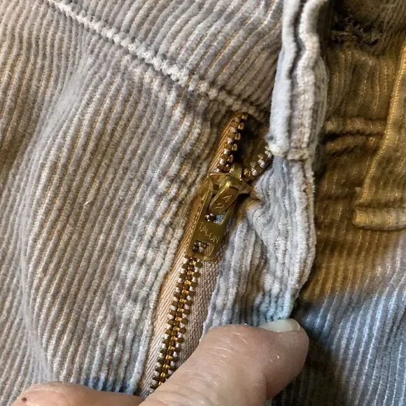 RARE‎ Levis Corduroy Pants VTG 70s 519 USA Made 38x30 Gray Talon "Blank" Tab - Picture 3 of 15